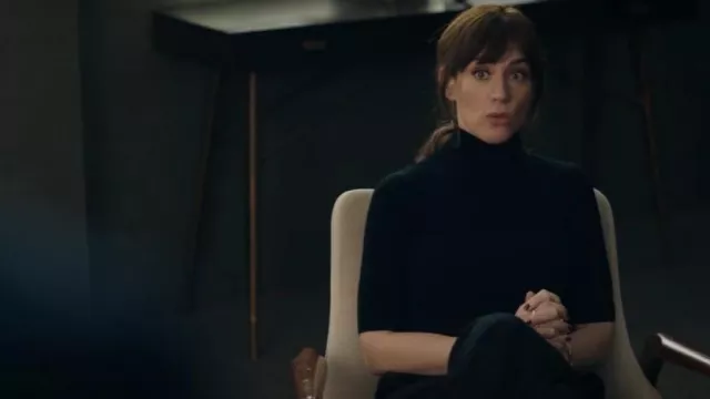 Max Mara Elbow Sleeve Turtleneck worn by Wendy Rhoades (Maggie Siff) as seen in Billions (S06E02)