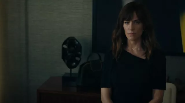 Vale Rectangle Plate Necklace worn by Wendy Rhoades (Maggie Siff) as seen in Billions (S06E04)