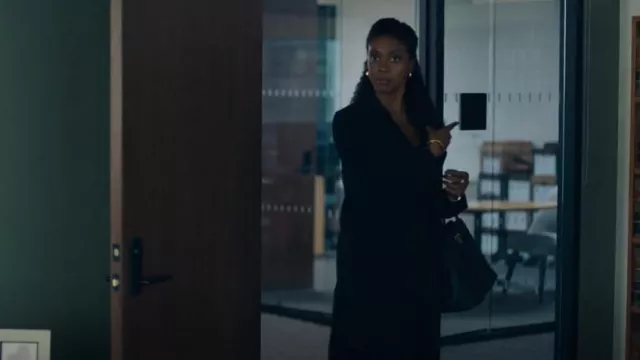 Theory Cashmere Long Oaklane Trench Coat worn by Kate Sacker (Condola Rashad) as seen in Billions (S06E10)