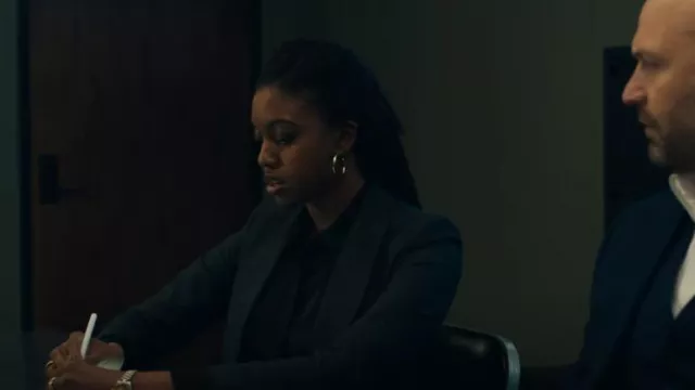 Theory Classic Fitted Shirt worn by Kate Sacker (Condola Rashad) as seen in Billions (S06E12)