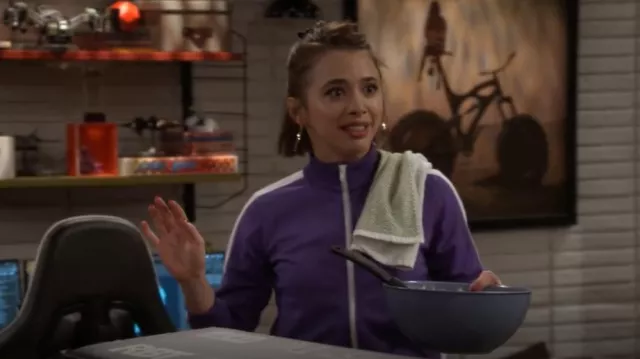 Palm Angels Classic Track Jacket worn by Celia (Emma Pfaeffle) as seen in Call Your Mother (S01E08)