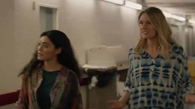 Gérard Darel Tie-Dye Blouse - Am­bre worn by Lucy Tara (Yasmine Al-bustami) as seen in NCIS: Hawai'i (S03E04)