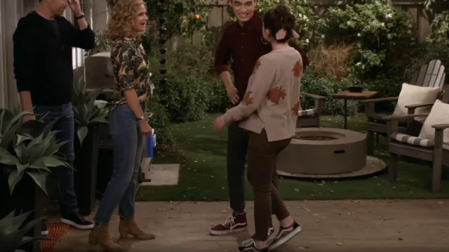 Vans Old Skool Tiger Floral Shoes worn by Jackie Raines (Rachel Sennott) as seen in Call Your Mother (S01E13)