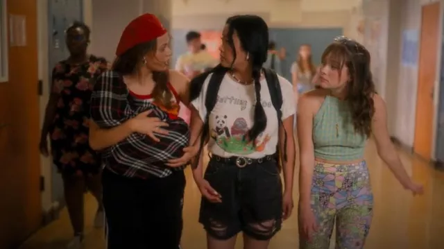 NGOrder Flower Power Flare Trousers worn by Gia (Zoe Margaret Colletti) as seen in Boo, Bitch (S01E05)