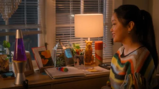 Raja Leopard Ceramic Table Lamp, Tan of Erika Vu (Lana Condor) as seen in Boo, Bitch (S01E08)