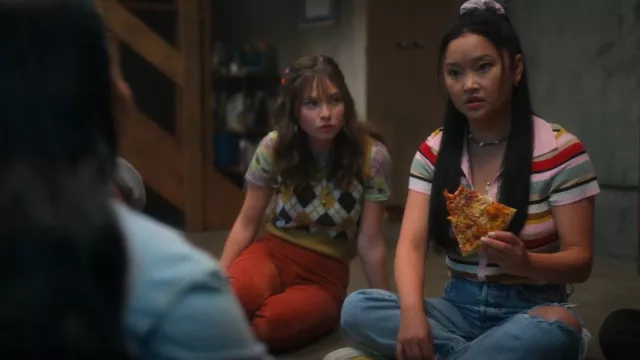Free People Pull On Corduroy Flares worn by Gia (Zoe Margaret Colletti) as seen in Boo, Bitch (S01E02)