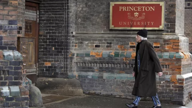 Princeton University where Albert Einstein (Geoffrey Rush) strolls around in pajamas in Genius TV series (S01E10)