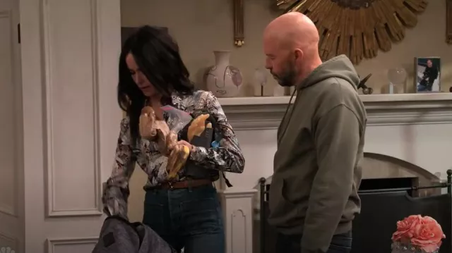 Celine Medium Triomphe Belt worn by Julia Mariano (Abigail Spencer) as seen in Extended Family (S01E10)