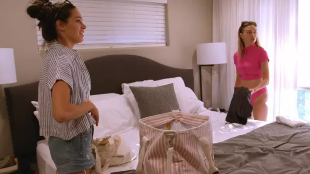 Agolde Parker Shorts worn by Ally Lewber as seen in Vanderpump Rules (S11E06)