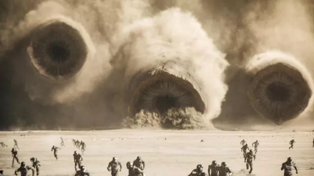 Sand Worm Replica from Dune: Part Two props
