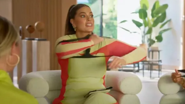 Loewe Trompe Loeil Printed Tube Dress worn by Ashley Graham as seen in CBS Mornings on March 7, 2024