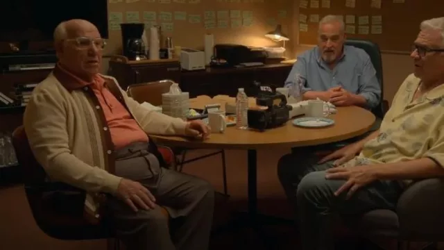 Pj Paul Jones Shirts Styl­ish Down Cardi­gan worn by Mark Margolis as seen in Good Trouble (S05E20)