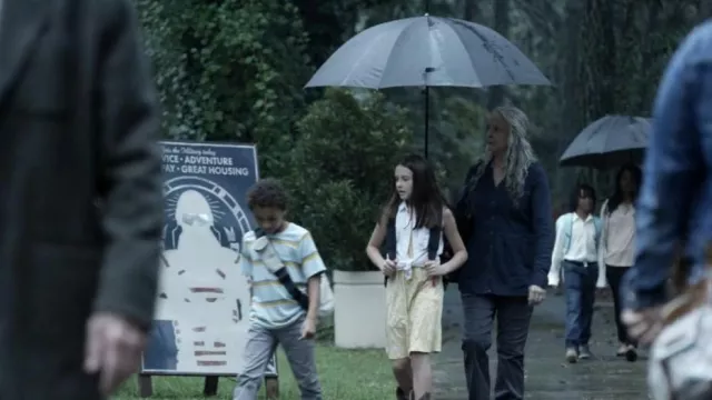 Foxcroft NYC Kira Solid Tencel Shirt worn by Carol Peletier (Melissa McBride) as seen in The Walking Dead (S11E15)