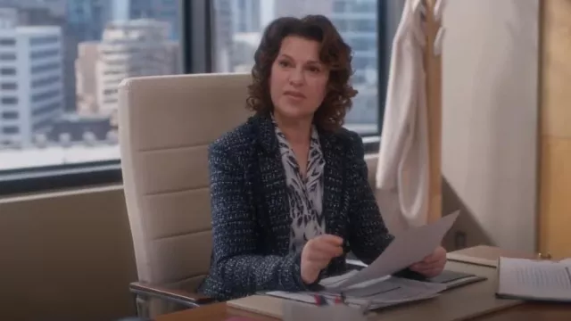 Veronica Beard Cooke Tweed Jacket worn by Belinda Tuttle (Sandra Bernhard) as seen in So Help Me Todd (S02E03)
