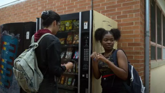 Purple babe Lat­tice Front V Bralette worn by Yvonne (Kyanna Simone Simpson) as seen in Chambers (S01E01)
