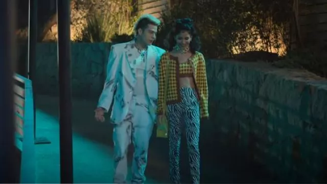 Zara Zebra Print Trousers worn by Anita (Pamela Almanza) as seen in Rebelde (S01E06)