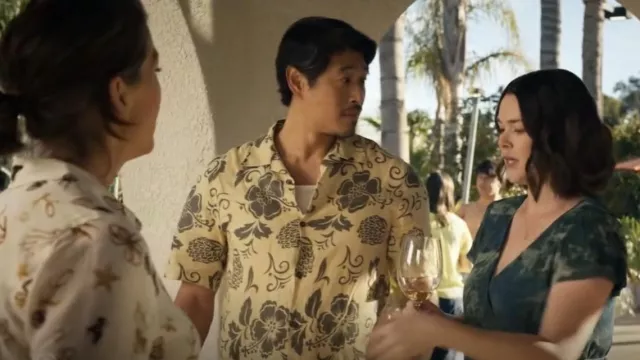 NN07 Ole 5220 Chemise de camp boutonnée en lin à manches courtes portée par l’officier Gabriel Bautista (Rick Mancia) comme on le voit dans S.W.A.T. (S07E04)