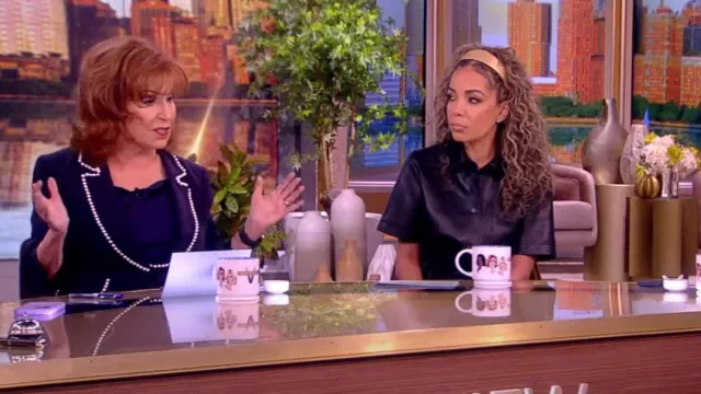 Cinq A Sept Gracey Ruched Sleeve Blazer worn by Joy Behar as seen in The View on  March 12, 2024