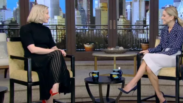 Gianvito Rossi Gianvito 105 Patent-Leather Pumps worn by Carrie Coon as seen in LIVE with Kelly and Mark on  March 12, 2024