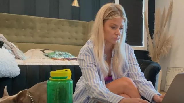 AYR Women's The Deep End Button Down Shirt worn by Ariana Madix as seen in Vanderpump Rules (S11E07)