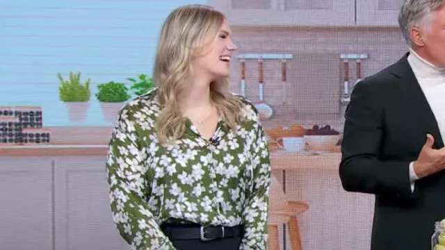 Zara Floral Print Shirt worn by Jenn Lueke as seen in Good Morning ...