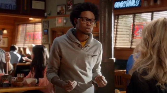Billy Reid Grey Shiloh Long Sleeve Sweater worn by Tommy (Echo Kellum) as seen in Ben and Kate (S01E16)