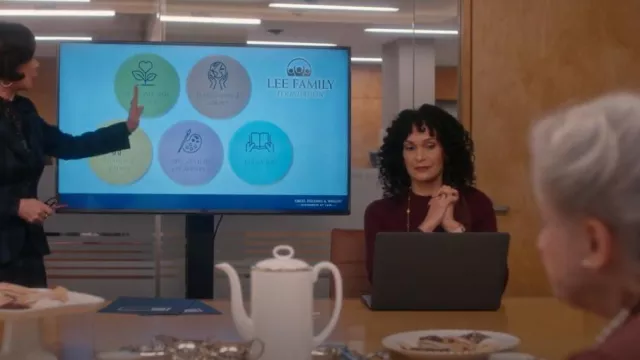 Pull Ted Baker Ambher porté par Francey (Rosa Arredondo) comme on le voit dans So Help Me Todd (S02E04)