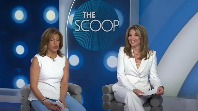 Veronica Beard Judy Flare Hem Pants worn by Jenna Bush Hager as seen in Today  with Hoda & Jenna on March 14, 2024
