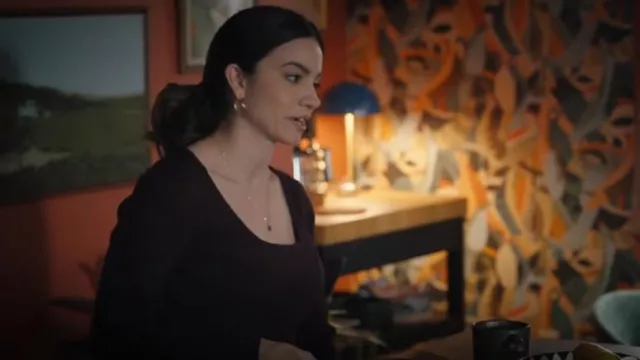 French Connection Simona Knit Long Sleeve Sweater in Decadence worn by Bridget Donnelly (Jen Jacob) as seen in Law & Order: Organized Crime (S04E06)