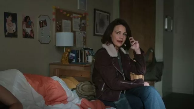 Rag & Bone Mack Suede Jacket worn by Grace Gordon Greene (Carla Gugino) as seen in The Girls on the Bus (S01E01)