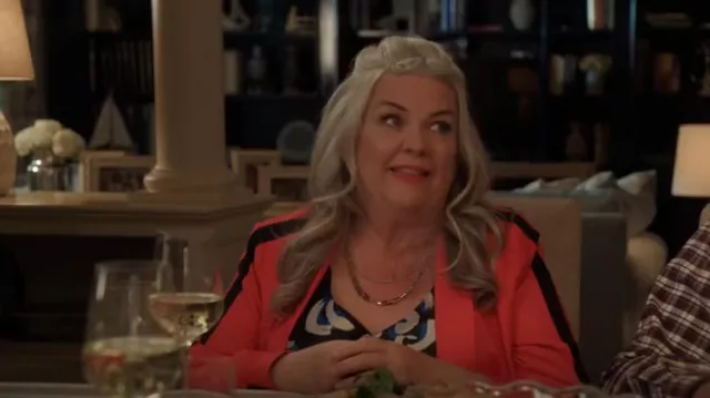 Wildfang Tux Blaser worn by Wickie Roy (Renée Elise Goldsberry) as seen in Girls5eva (S03E03)