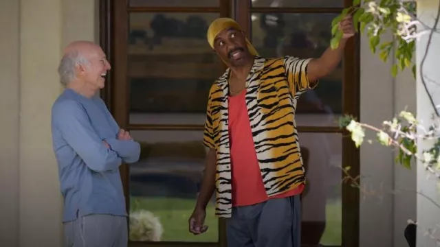 Supreme Tiger Shirt worn by Leon (J. B. Smoove) as seen in Curb Your Enthusiasm (S12E07)
