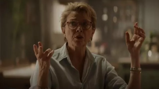 Frank et Eileen Chemise boutonnée décontractée portée par Joy Delaney (Annette Bening) comme on le voit dans Apples Never Fall (S01E04)