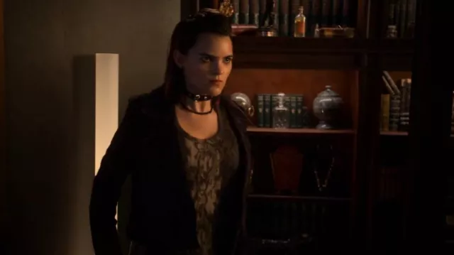 Blank NYC Morning Suede Biker Jacket worn by Rory (Brianna Hildebrand) as seen in Lucifer (S06E04)