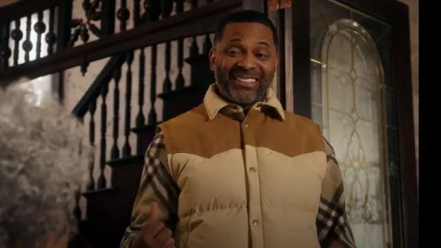 One of These Days x Woolrich Western Puffer Vest worn by J.J. Cranson(Mike Epps) as seen in The Equalizer (S04E04)