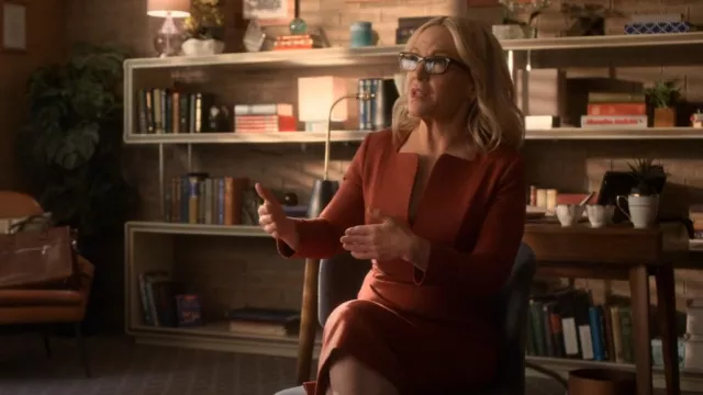 Karen Millen Envelope Neck Dress worn by Linda Martin (Rachael Harris) as seen in Lucifer (S06E06)