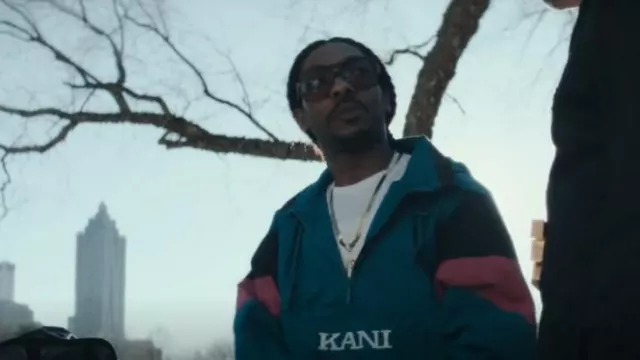 Karl Kani Cloth jack­et worn by Demetrius 'Big Meech' Flenory (Demetrius Flenory Jr.) as seen in BMF (S03E01)