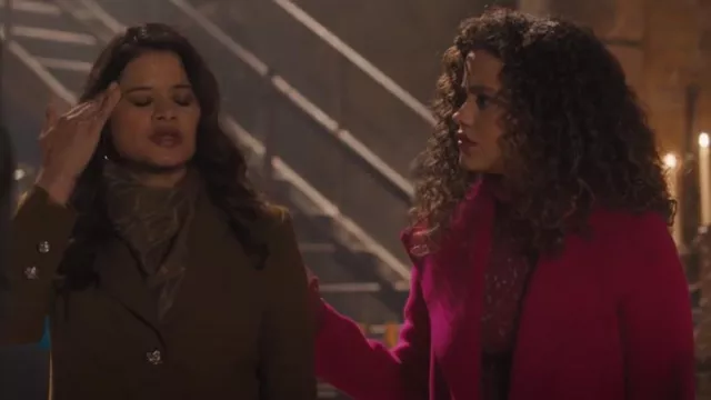 Mackage Laila Coat worn by Maggie Vera (Sarah Jeffery) as seen in Charmed (S04E13)