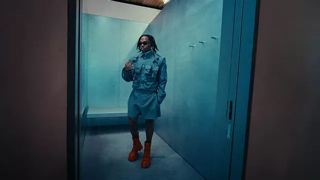 Prada Grey Pleated Wool Blend Shorts worn by Gunna in Prada Dem (feat. Offset) [Official Video]