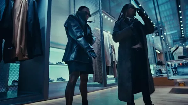 Prada Grey Pleated Wool Blend Shorts worn by Gunna in Prada Dem (feat. Offset) [Official Video]