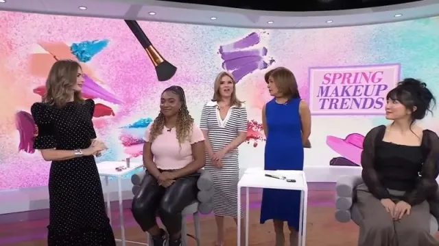 The Vampire's Wife The Night Flight Crystal-Embellished Velvet Maxi dress worn by Trinny Woodall as seen in Today with Hoda & Jenna on March 18, 2024