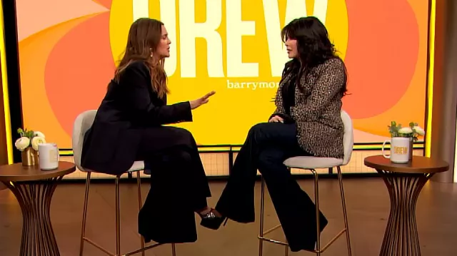 Cinq à Sept Con­fet­ti Tweed Khloe Blaz­er worn by Marie Osmond as seen in The Drew Barrymore Show on March 20, 2024