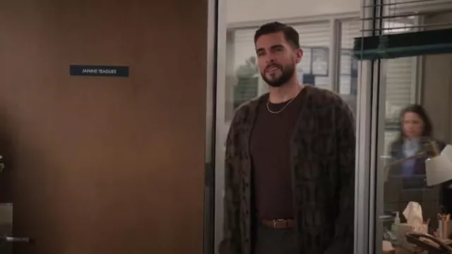 Needles Papillon Mohair Cardigan worn by Manny (Josh Segarra) as seen in Abbott Elementary (S03E08)