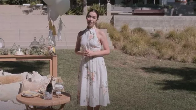 Zimmermann Kirra Halterneck Dress In Ivory Magnolia worn by Hazel Green  (Cristin Milioti) as seen in Made for Love (S01E02) | Spotern