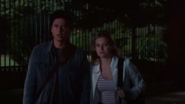 Kate Spade Cropped Denim Jacket worn by Grace Knight (Tiera Skovbye) as seen in Nurses (S02E03)