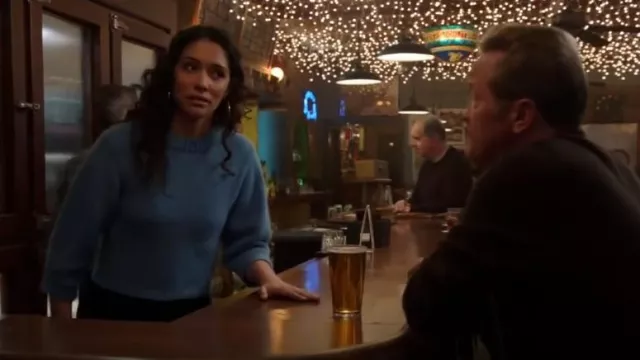 Tibi Cozette Sweater worn by Stella Kidd (Miranda Rae Mayo) as seen in Chicago Fire (S12E07)