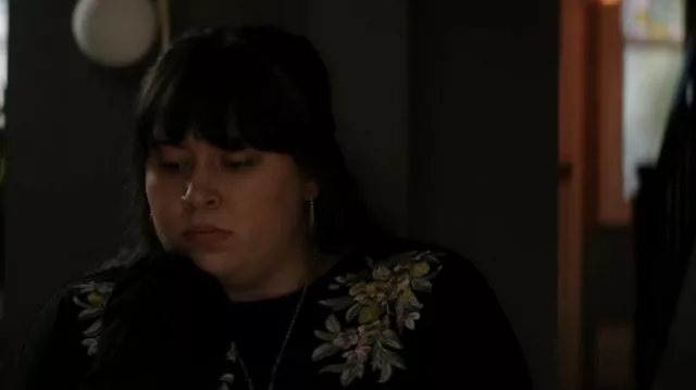 Asos Curve Mi­ni Smock Dress worn by Ashley Banister (Natalie Blair) as seen in Red Rose (S01E04)