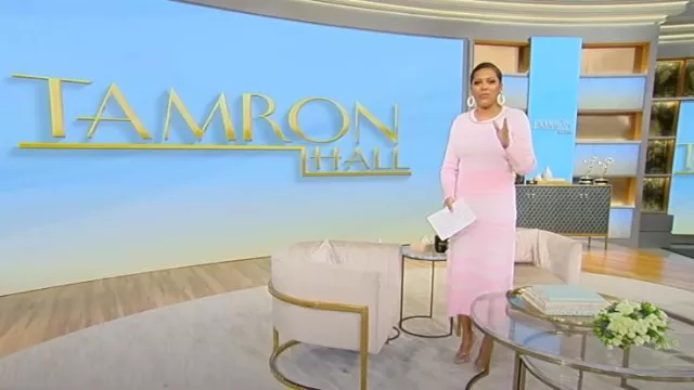 Generation Love Tiana Stripe Rib-Knit Midi-Skirt worn by Tamron Hall as seen in Tamron Hall Show on  March 22, 2024