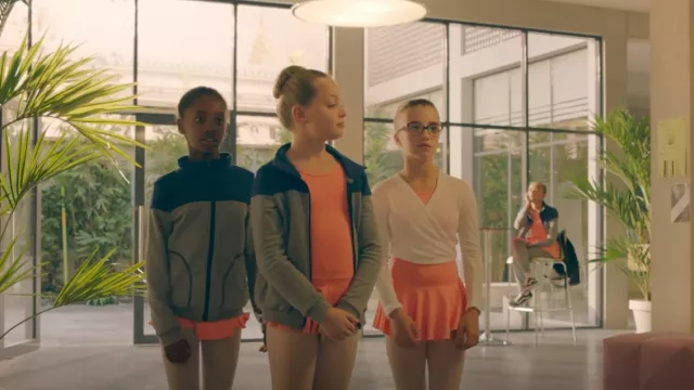 Domyos Short Sleeved Ballet Leotard worn by Violette as seen in Find Me in Paris (S01E06)