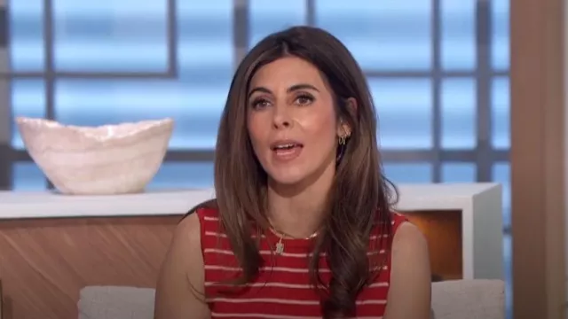 Pearl by Lela Rose Ottoman Ribbed Top worn by Jamie-Lynn Sigler as seen ...